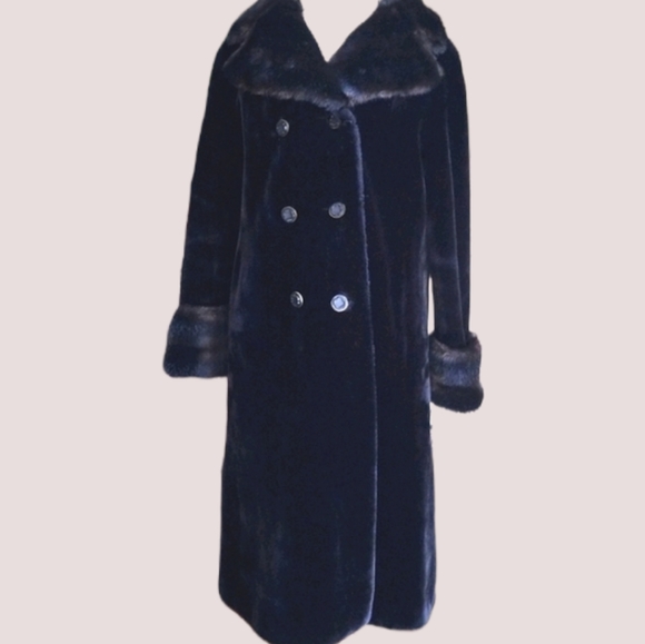 Vintage Borgazia Black Sportowne Faux Fur Coat - Picture 2 of 11